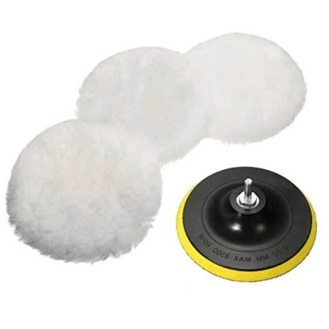 Набор полировальных насадок, комплект из 5 предметов, 6 дюймов, шерстяная насадка на швабру, подходит для полировки и ухода за автомобилем