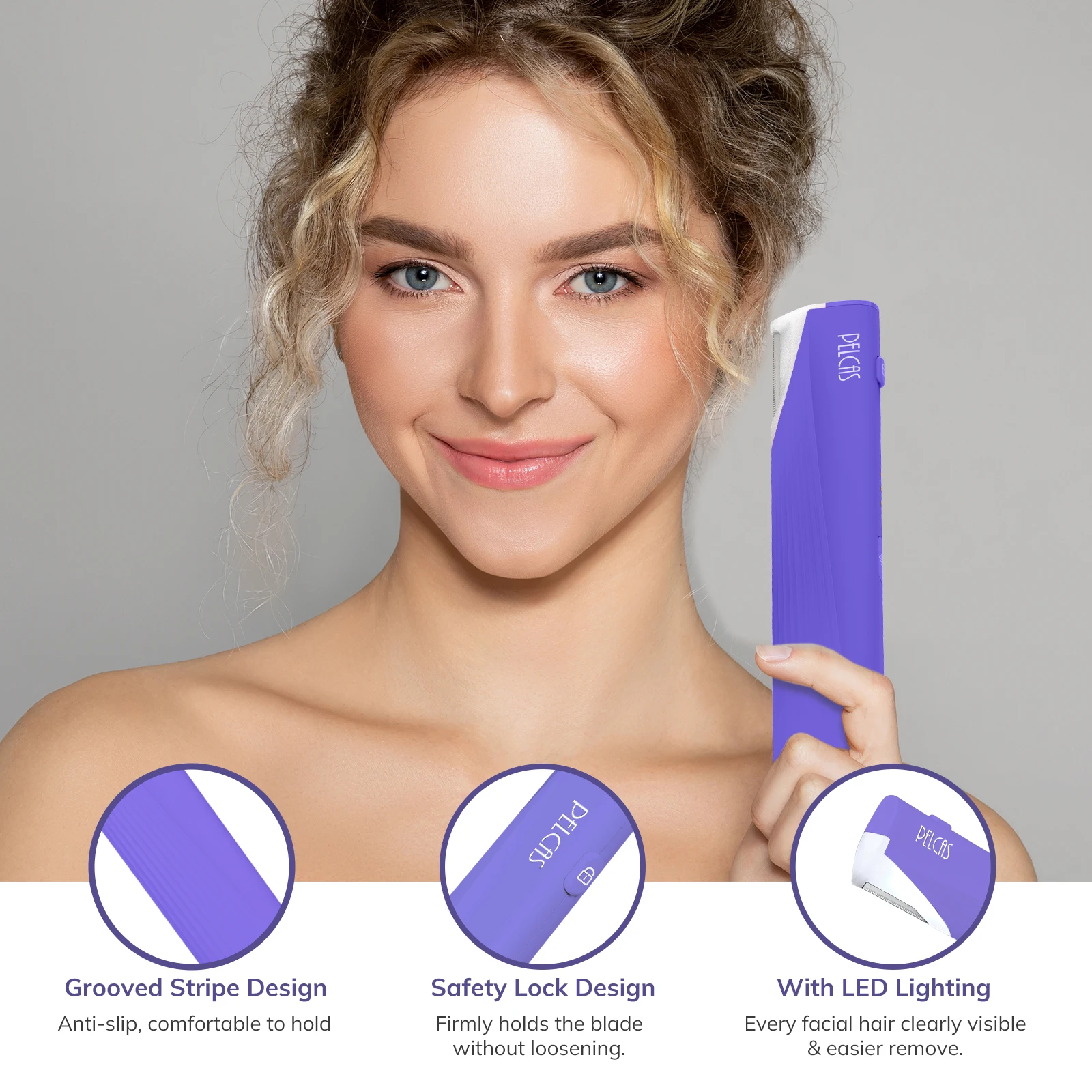 New Arrival Replaceable Head Eyebrow Dermaplaning Tool Facial Hair Trimmer Women Dermaplane Hair Shaver Facial Razors