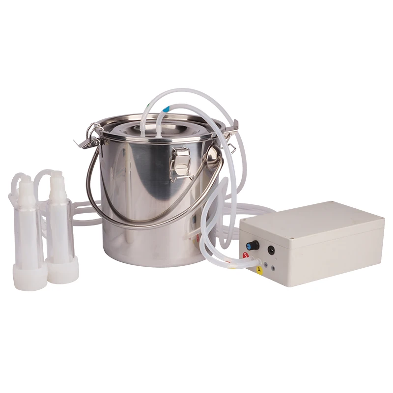 High Quality 5L Portable Automatic Vacuum Pump Goat Milking Machine Stainless Steel Sheep Milking Machines