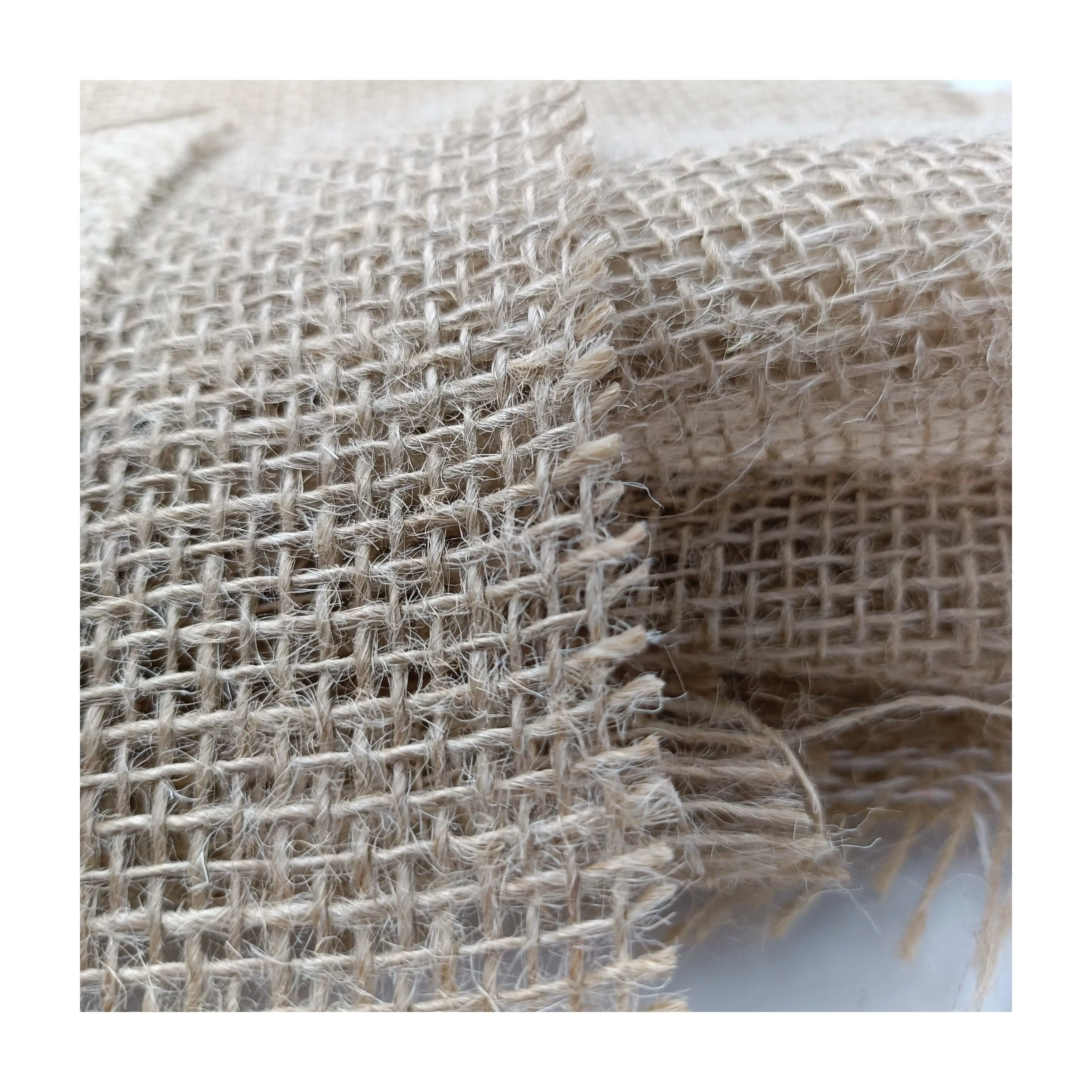 JIAHE Natural Hessian Cloth Hot Sale Gunny Fabric Laminated Jute Fabric