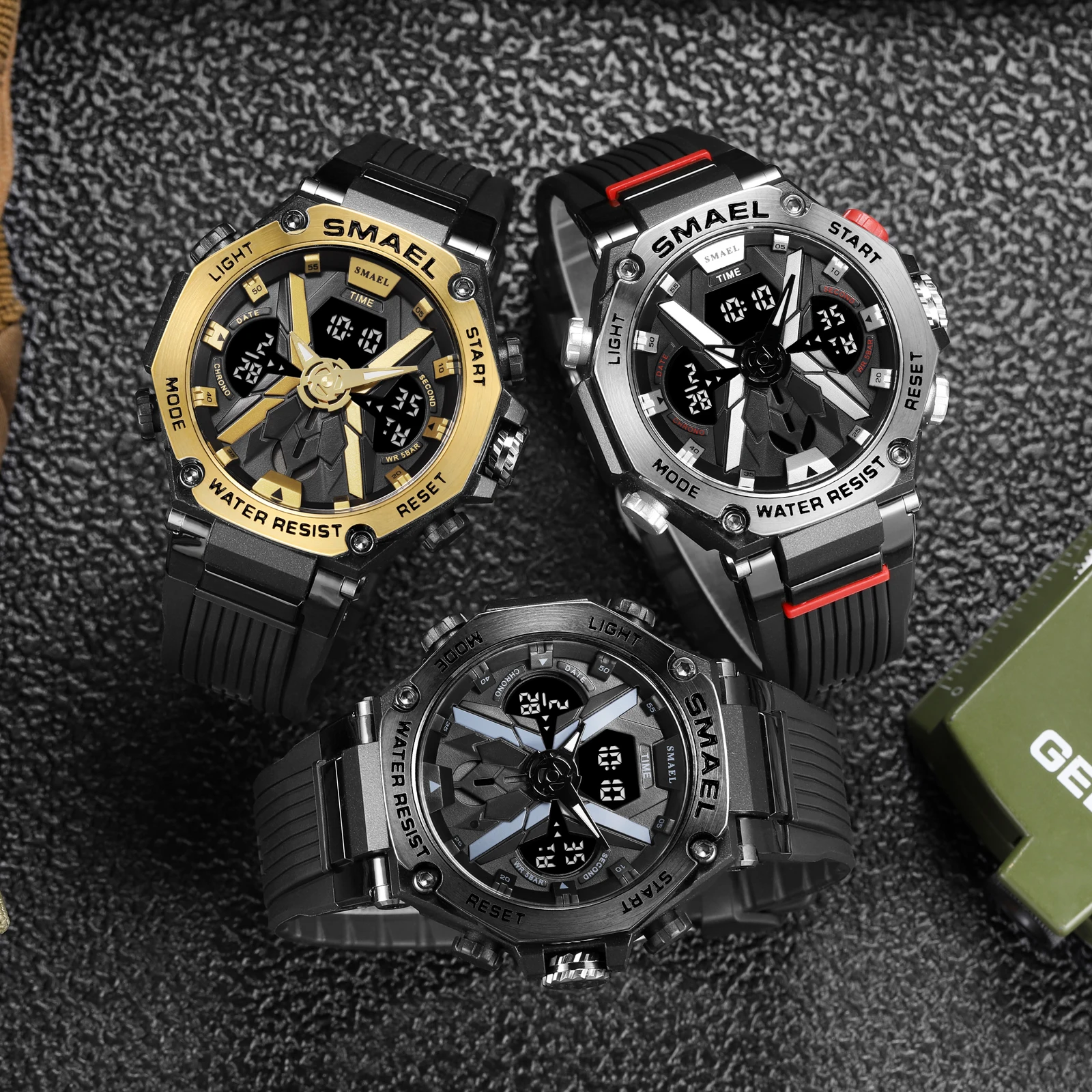 SMAEL 8087 waterproof led watch relojes de hombre wholesale watches quartz analog digital watches