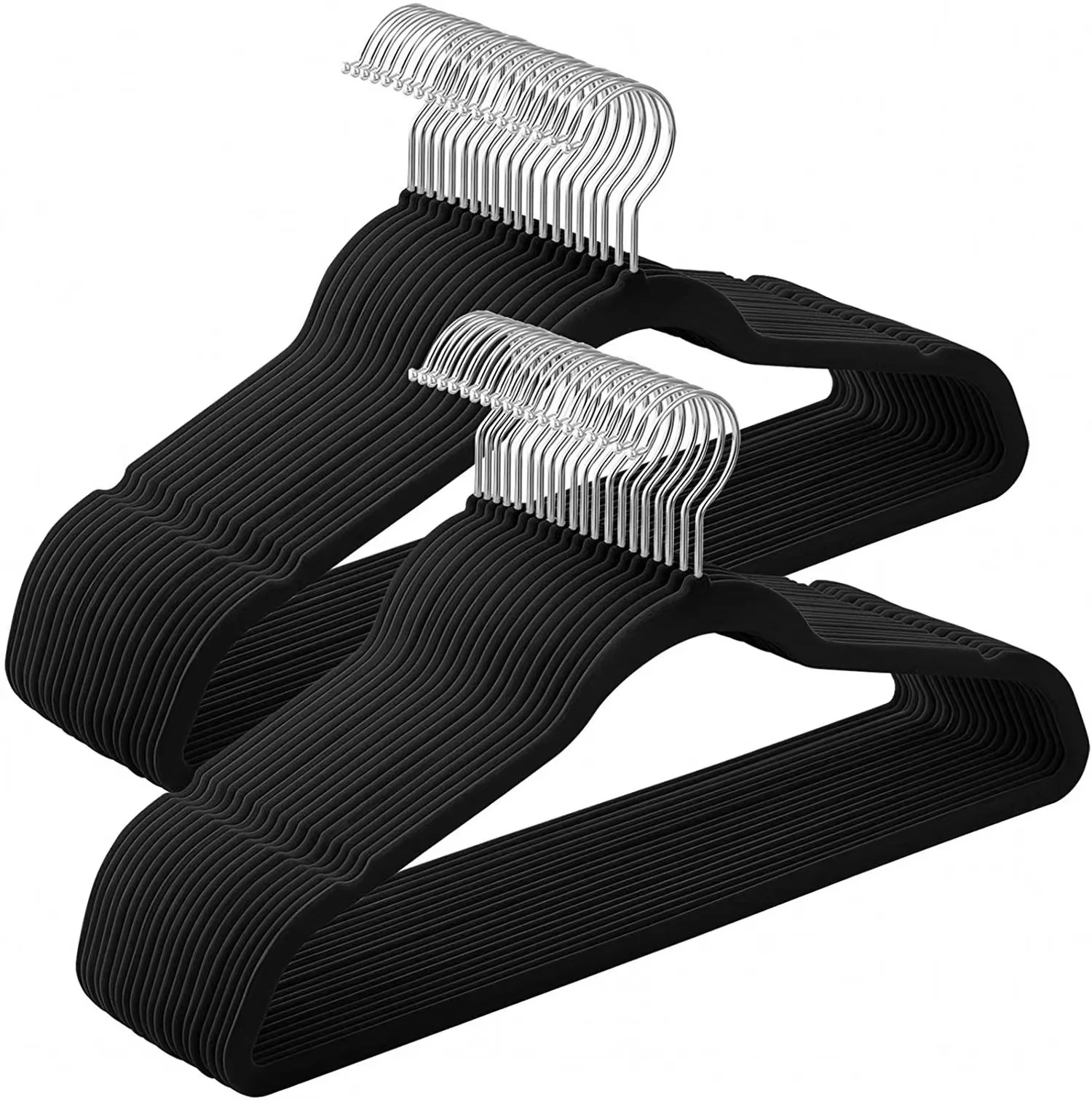 Wholesale Non-Slip color Velvet Hangers 360 Degree Swivel Hook Velvet Suit Hangers Durable Space Saving Clothes Hangers