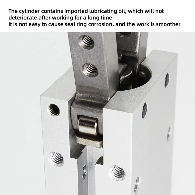 MHC2 series aluminium body mindman air cylinder mini pneumatic parallel finger gripper cylinder cheap pneumatic cylinders