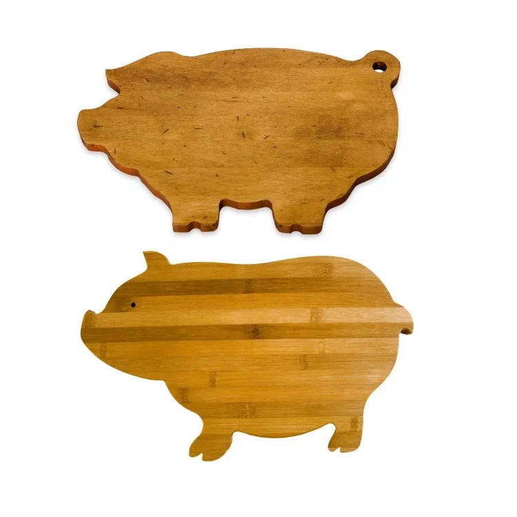 Обеими сторонами могут быть использованы с индивидуальным дизайном ручной работы из дерева с изображением милой свинки для мальчиков животный форменный резки разделочную доску для выпечки хлеба овощи фрукты сервировочная