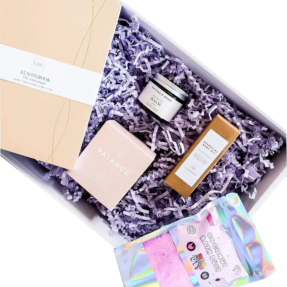 Complete Packaging Solution Shockproof Colorful Shredded Paper Decorating Lafie Paper Grass Gift Box Filler Packing Gift Boxes