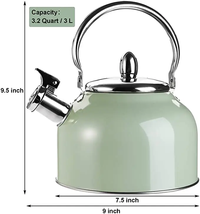 0.5L чайник со свистком из нержавеющей стали Электрический бутылка чай горшок