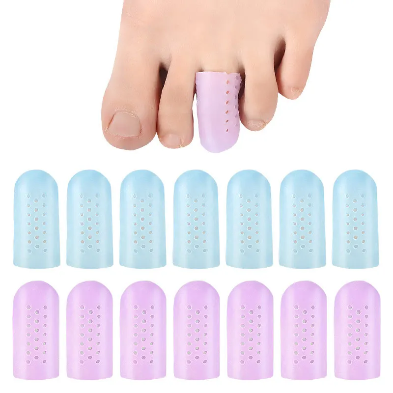 Silicone Gel Toe Tubes Protectors Separators Finger Toe Sleeve Tube Cover Cap for foot care