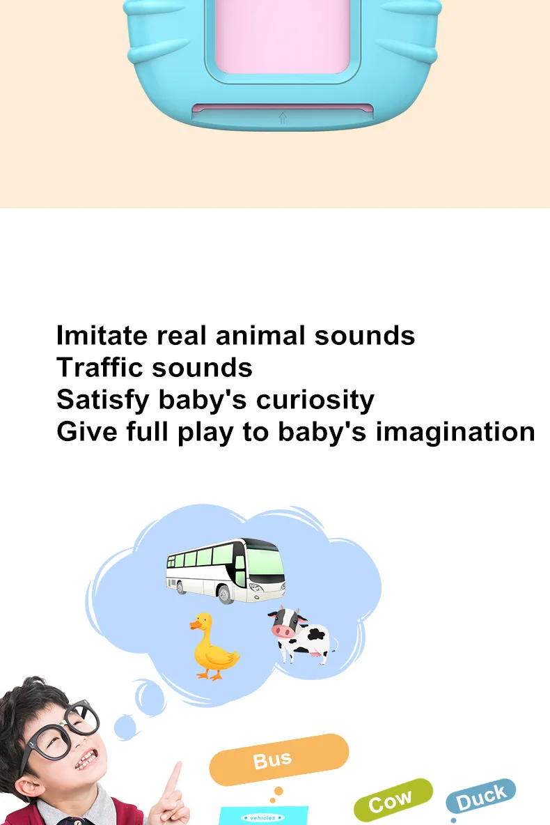 Kid Enlightenment Card Type Early Education Machine Interactive Eye Protection Card Reader Light weight And Comfortable Design 