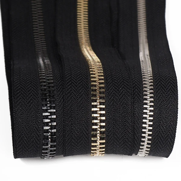 SAS 3 # 5 # 8 # Double Open Tail Metal Zipper Y Teeth Double Pull Head Pull Lock Clothing Zipper Wholesale