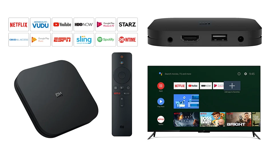 
Global Version Xiaomi Mi TV Box S 2GB 8GB Android 8.1 Smart TV Box S 4K HD Set Top Xiaomi Mi Box S 