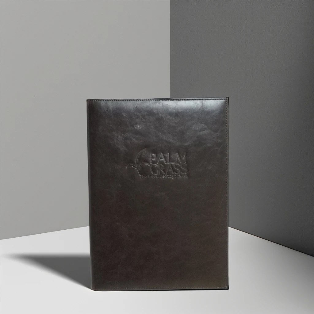 2024 Custom A5 Menu Clip Leather Cover Various Styles-Printed Loose-leaf Spiral Thread Sewing Saddle Stitching