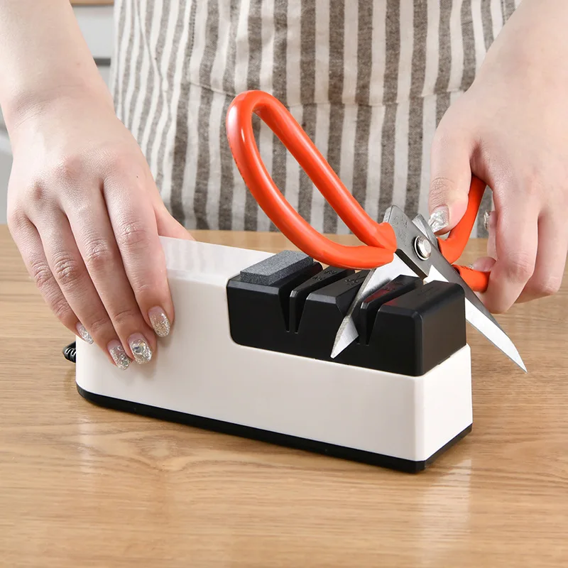 Creative Design Kitchen Electric Knife Sharpener Household Scissors Knife Sharpener 4 Stage Knife Sharpening Systems