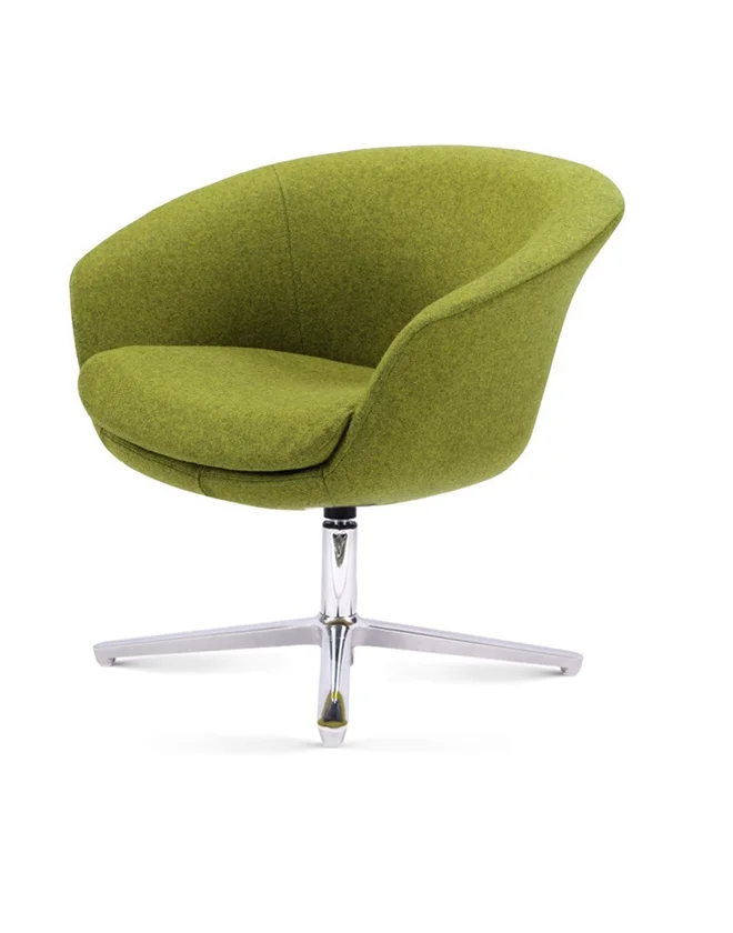 
Luxury Metal Legs Furniture Loose molded foam Leisure lounge Rotating sofa Chair with armrest 