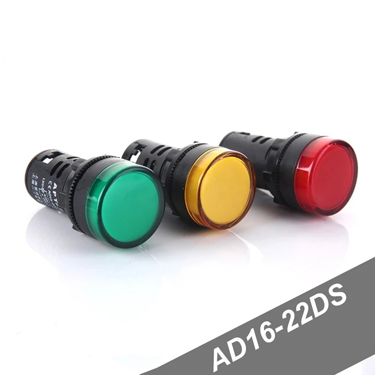 CMORSUN pilot light pushbutton switch AD22 LED Signal Lamp ,Indicator Light RED