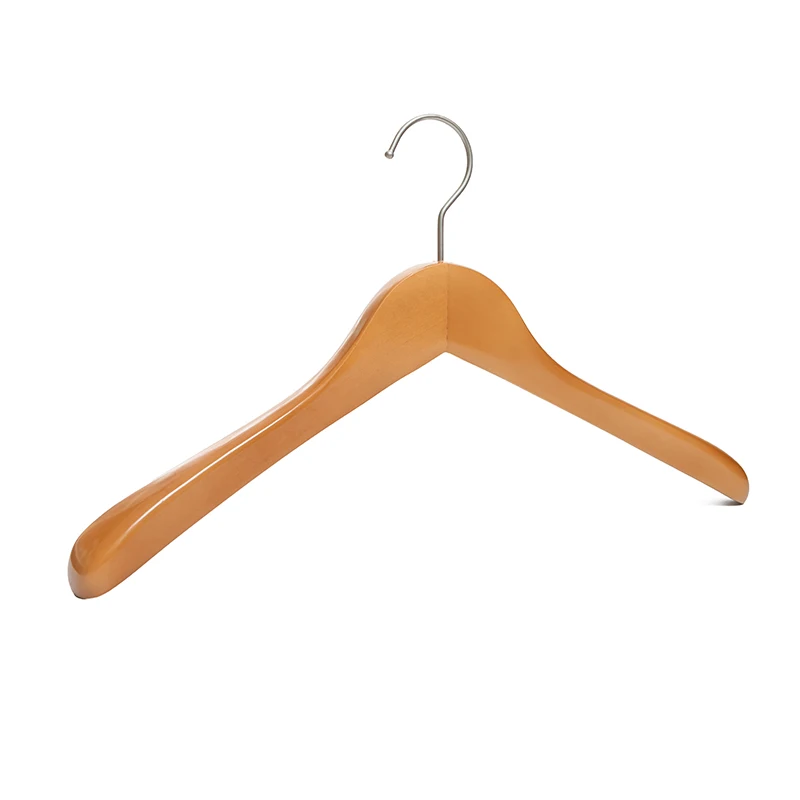 Wholesale Hot Sales Garment Luxury Metal Hook Wooden Wide Shoulder Hanger Coat Clothes Suit Hanger