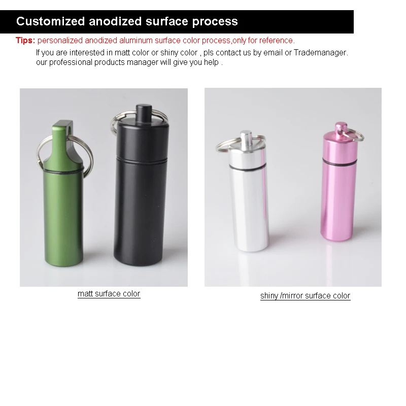 Portable Smell Proof Airtight  Container Aluminum Stash Storage Jar