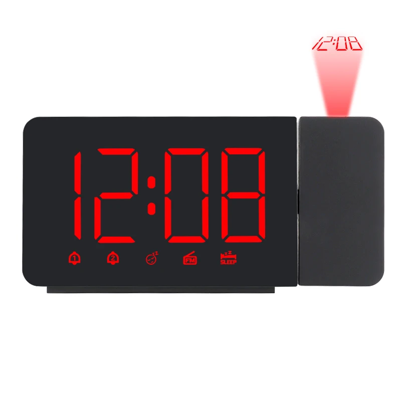 Brigh Background Radio Led Digital Mirror Top Selling 2022 Projection Alarm Clocks Clock