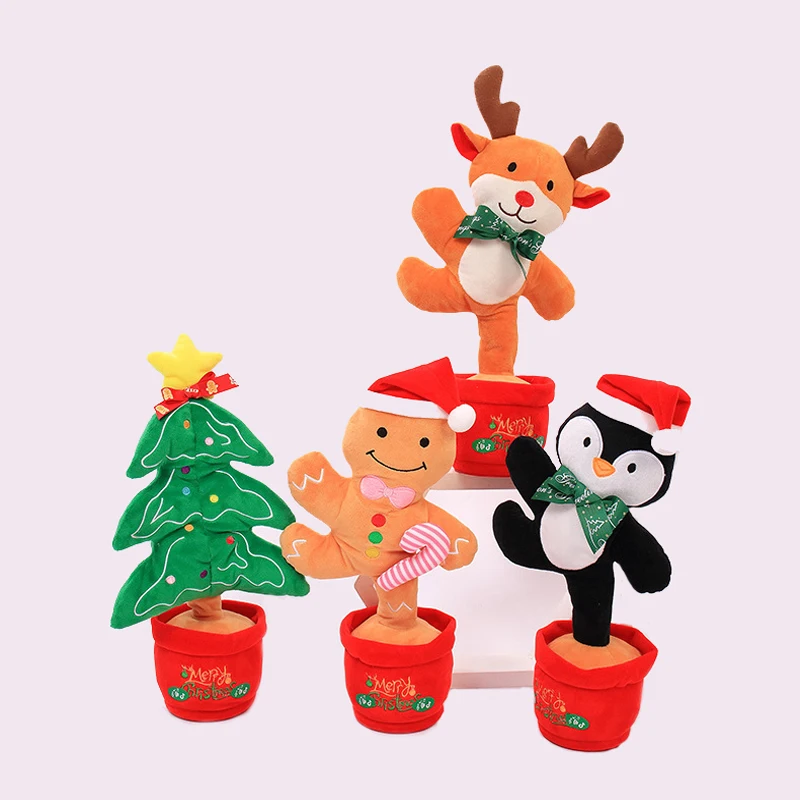 Cute Electric Singing Plush Toy Dancing Christmas Gifts For Kids Toys