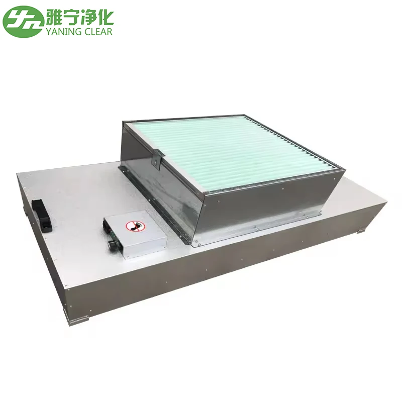 Extra Large Air FFU Fan Filter Unit Double Motor With Powder Coated Stainless Steel Air Cleaning Equipment