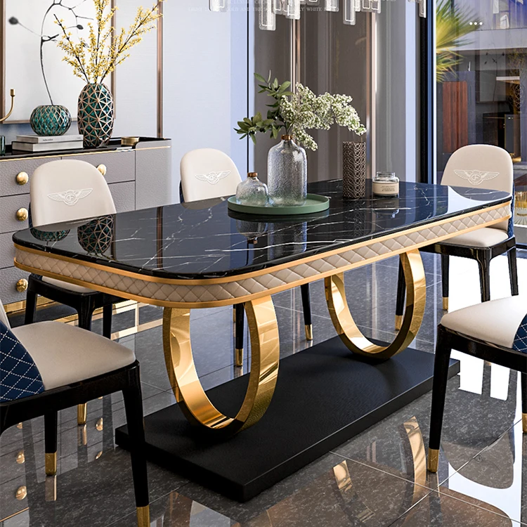 627 factory offer Nordic style antique luxury home furniture marble dining room tables set modern dining room furniture