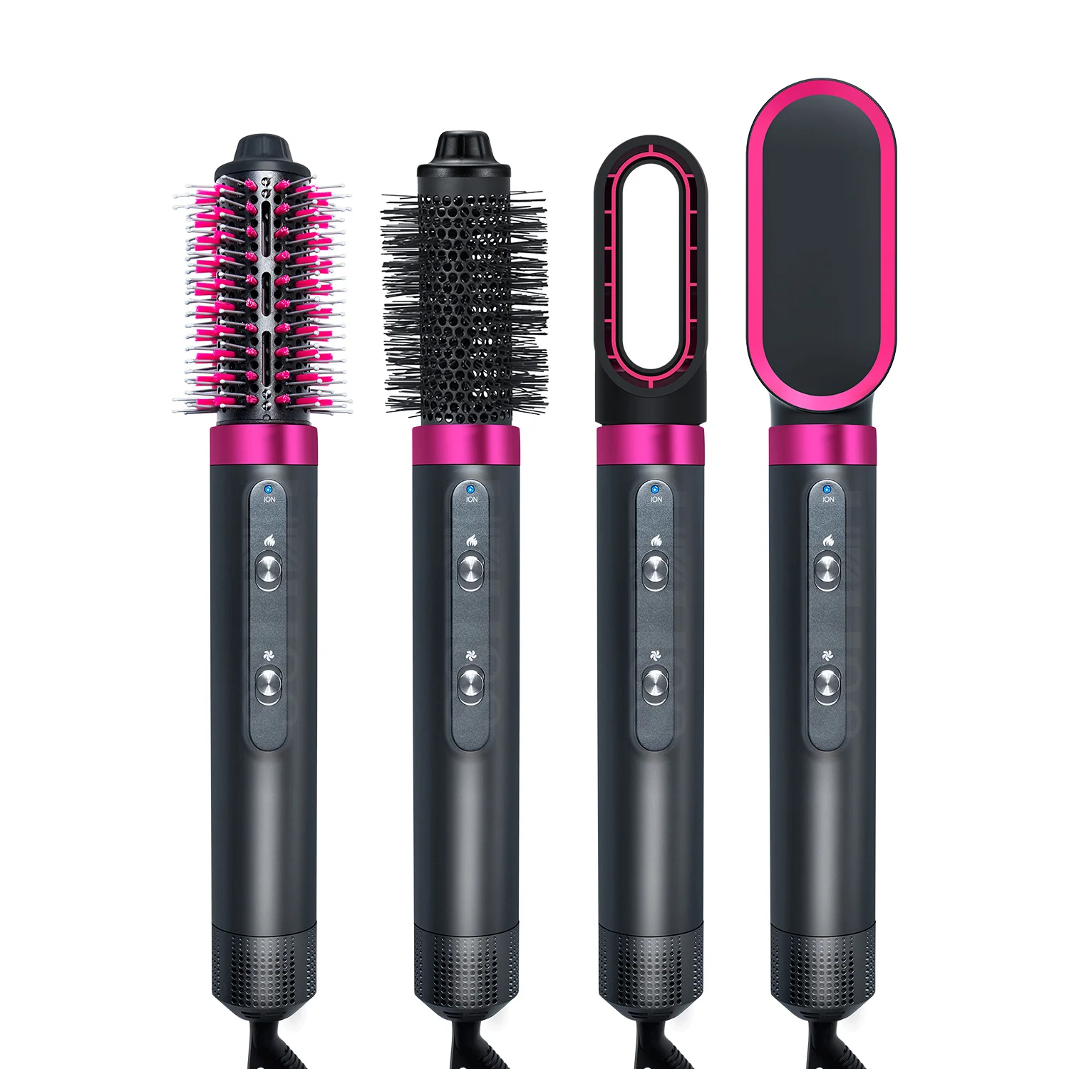 5 in 1 Styler Volume Shape Multi Functional Curling Straightening Comb Straightener Electric Iron Comb Hair Curler Set
