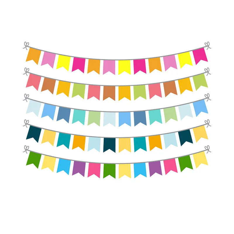 Fabric Polyester String Flag Event Display Pennant Bunting Banner Custom Bunting Wholesale 100d Polyester Bunting