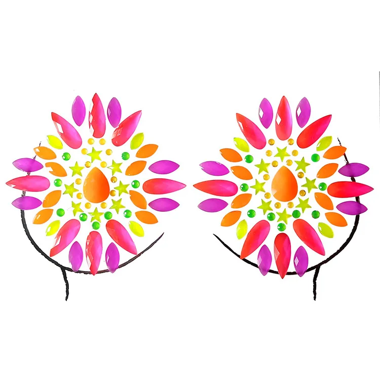 2023 New style waterproof temporary sticker Nipple Body jewel sticker Rhinestone body jewelry Bikini bra rhinestone jewelry