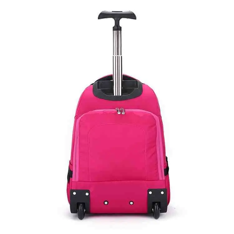 Backpack Multi use carry on flight bags rose red luggage trolley bag backpacks with wheels