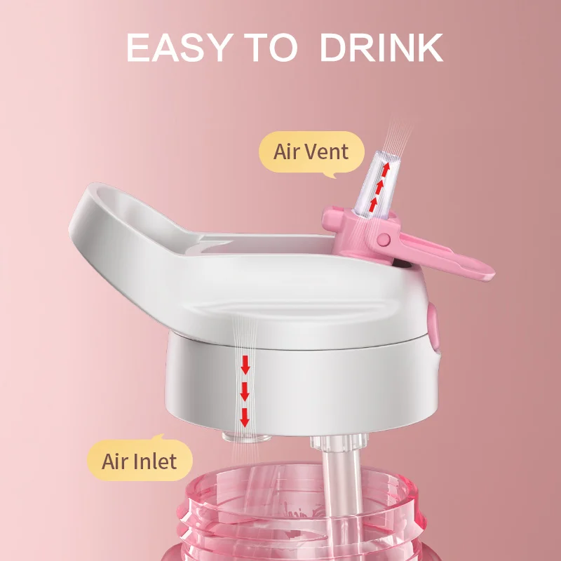 Factory Direct China Drink Feeding Bottle Baby Tritan Water Straw Bottle 450ml Kids Sippy Water Bottle Cup