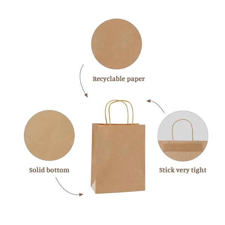 Recyclable custom printing multi color art kraft nike paper bags with your own logo