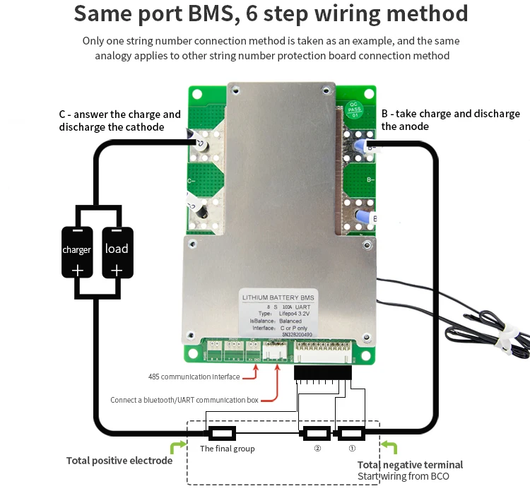  Jiabaida смарт-bms 8s 24 в 100 А беспроводная плата bms с поддержкой технологии UART для батареи