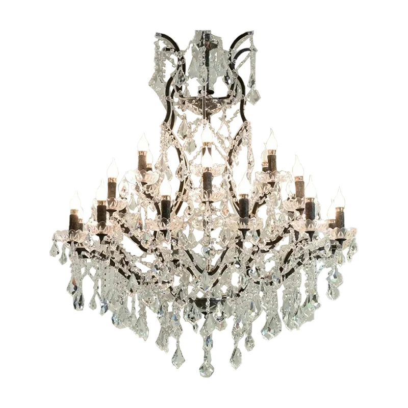 antique German style and french iron crystal Twig chandelier lighting luxury design chandelier pendant  for royal palace hotel