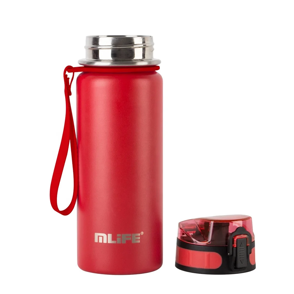 Stainless Steel Gym Outdoor Bottles outdoor double wall one click open stainless steel vacuum bottle Insulated Water Bottle