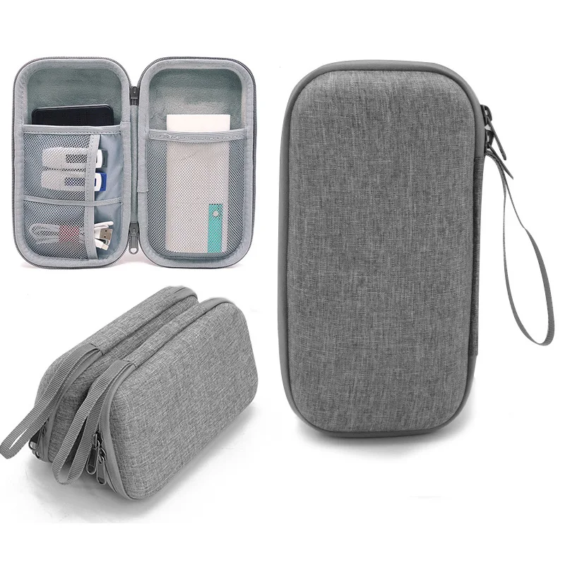 China Travel Carry Case Organizer Storage Pouch Zipper Mesh Bag For Charger Cable Power Bank Hard Drive Waterproof Shockproof