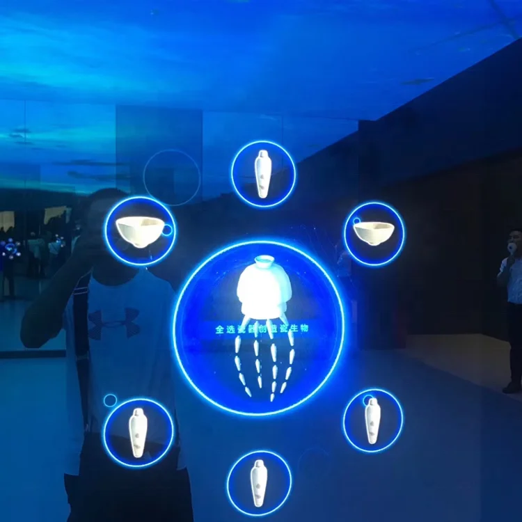 Rear type 85% super transparent self-adhesive holographic projection film is used in glass Windows