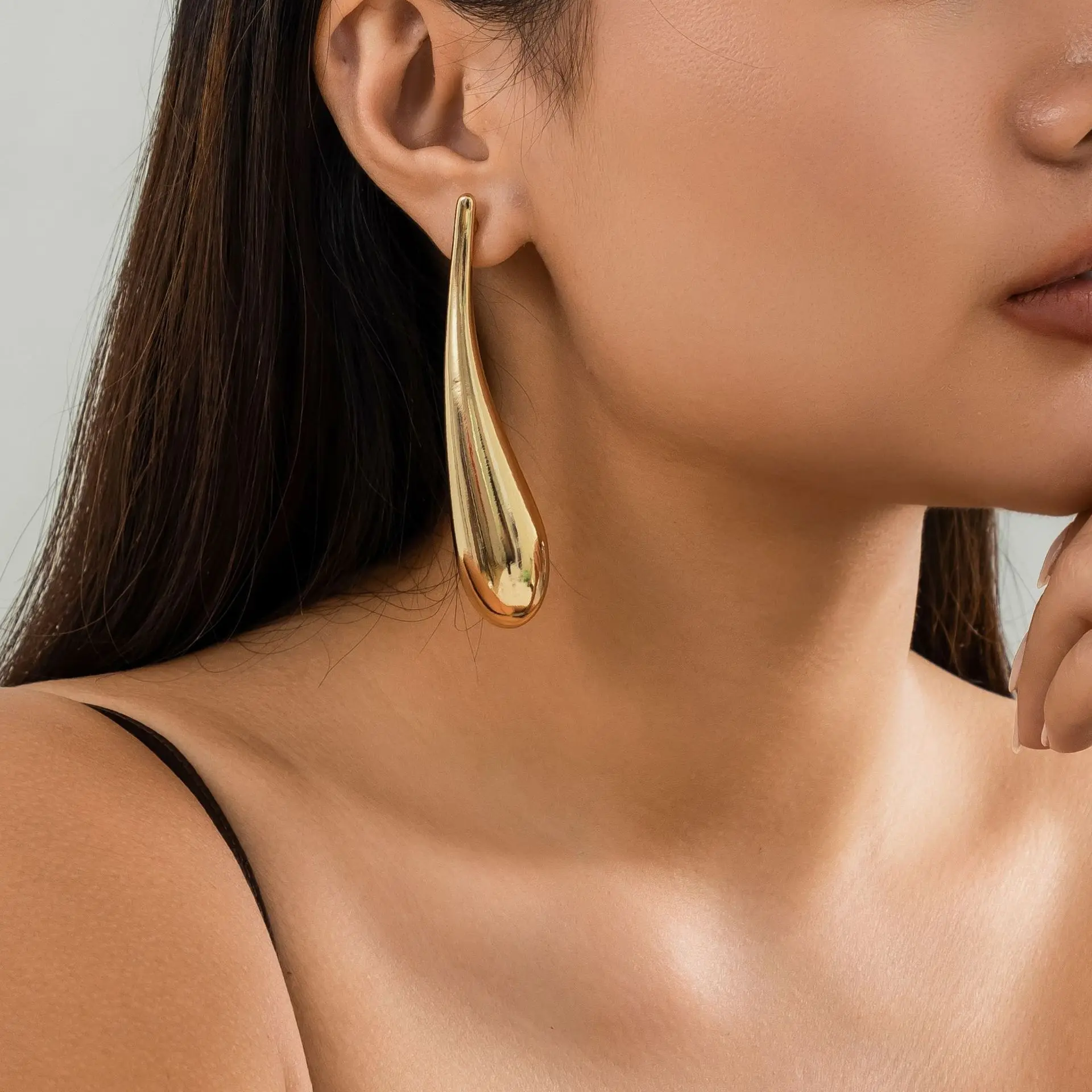 trendy plain gold jewelry set hot discount water proof jewellery popular 14k gold bijoux