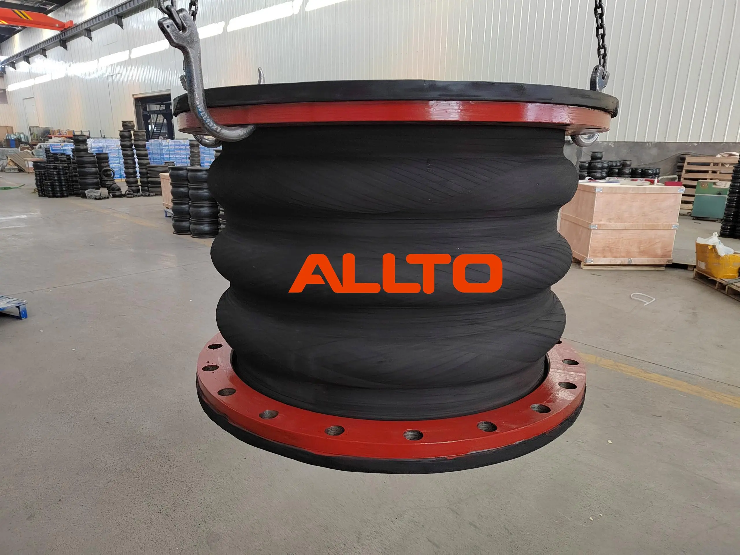 Seal Full Face Hand Wrap Wide Arch Double Sphere Expansion Joints Bellow Compensator Rubber Expansion Joint