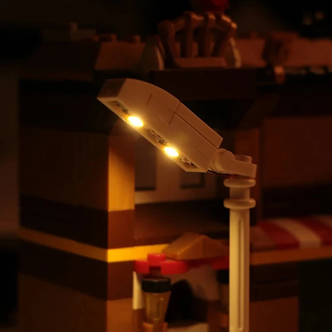 DIY lighting accessories building blocks 0.8 small port 4P RGB seven color light flash toy light accessories