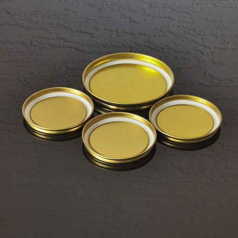 Stocked Empty Round 10G 30G 50G 100G Vacuum Metal Airtight Caviar Tin Can