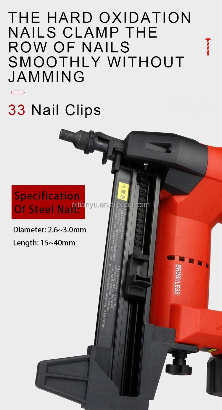 Fastening Tool Electric Concrete Cordless Gas Nail Gun For Gas Power and Drive Pins