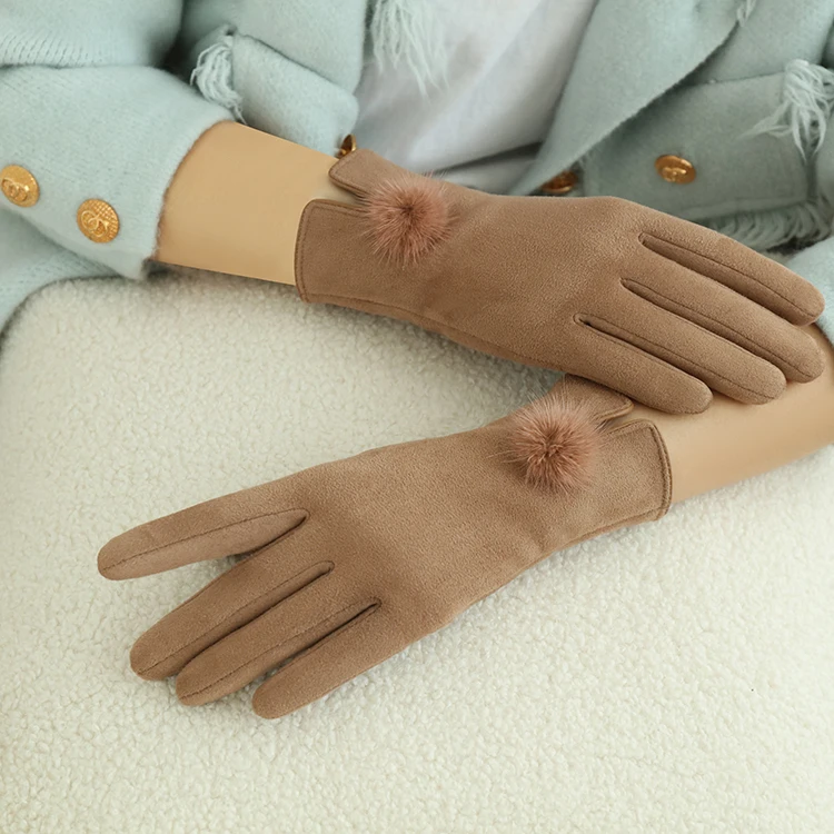 Wholesale winter gloves warm lady gloves for winter nylon gloves