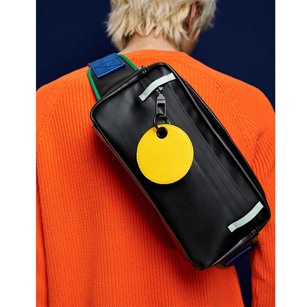 Custom Fashion Pu Leather Front Pack Men Cross Body Sling Pouch Mens Shoulder Chest Bag