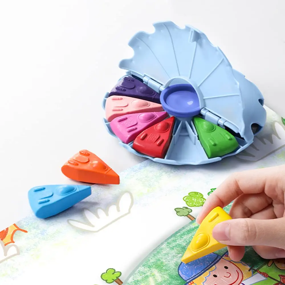 Набор детских нетоксичных мелков, 12 цветов, легко чистить, товары для творчества