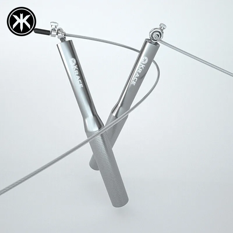 Krace Manufacturer Fitness adjustable Training Exercise Steel Wire weighted buy heavy cable Skipping Jumping  Rope with logo