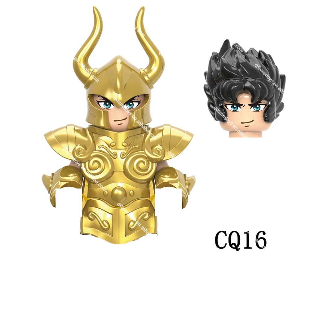 CQ17-CQ22 Twelve Constellations Golden Saints Seiya Knights Figure Virgo Libra Aries Taurus Building Block Figure Collect Toy