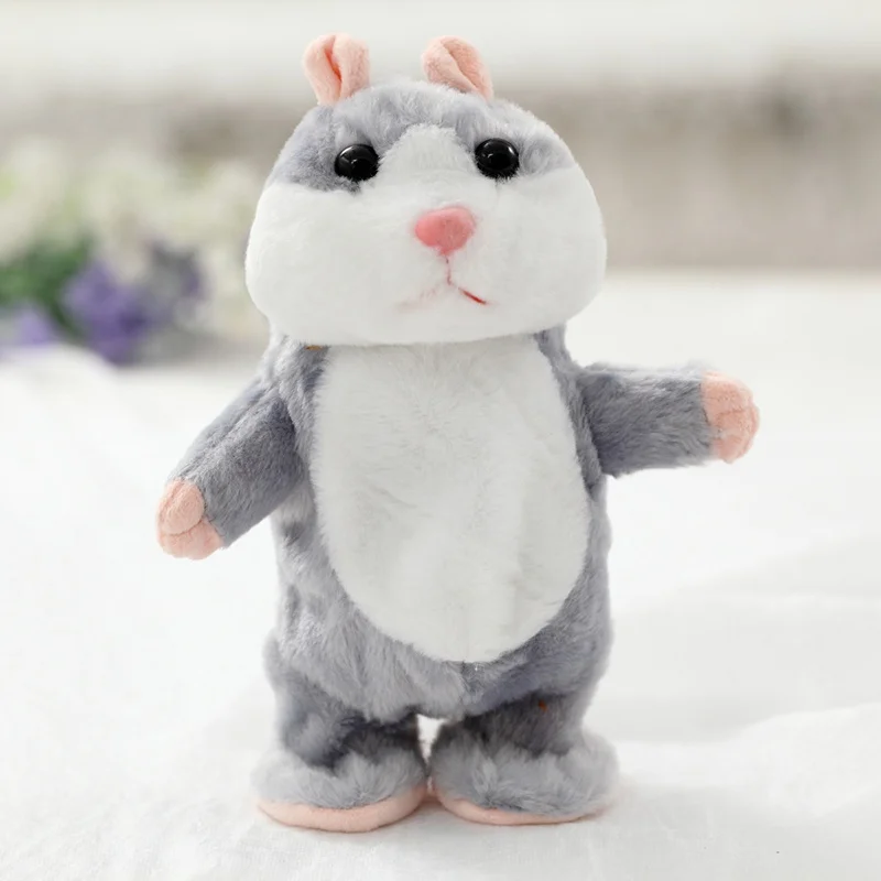 Dropshipping Promotion 15cm Talking Hamster Repeating and Noddling Plush Toy