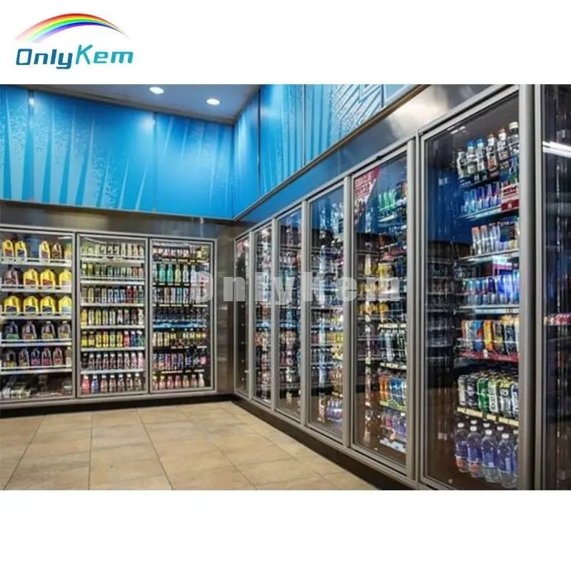 Display Walk in Chiller Walk In Freezer with Glass Door Refrigeration Unit Cold Room