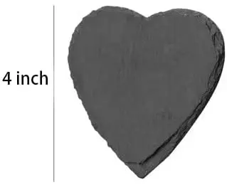 Personalized Memorial Heart Shape Slate Stone Plaque Frame Paw Grave Marker for Pet Cat Dog
