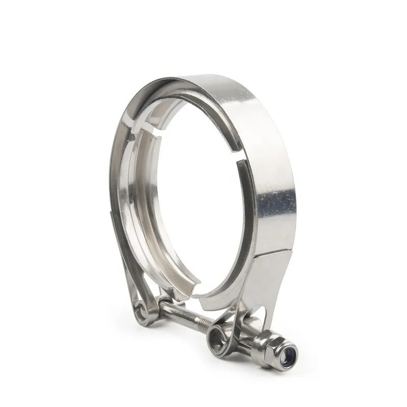 304 316 Stainless Steel V Band Hose Clamps with Flange Turbo Coupling V Band Clamps for Petrol Engine Exhaust Pipe Joints