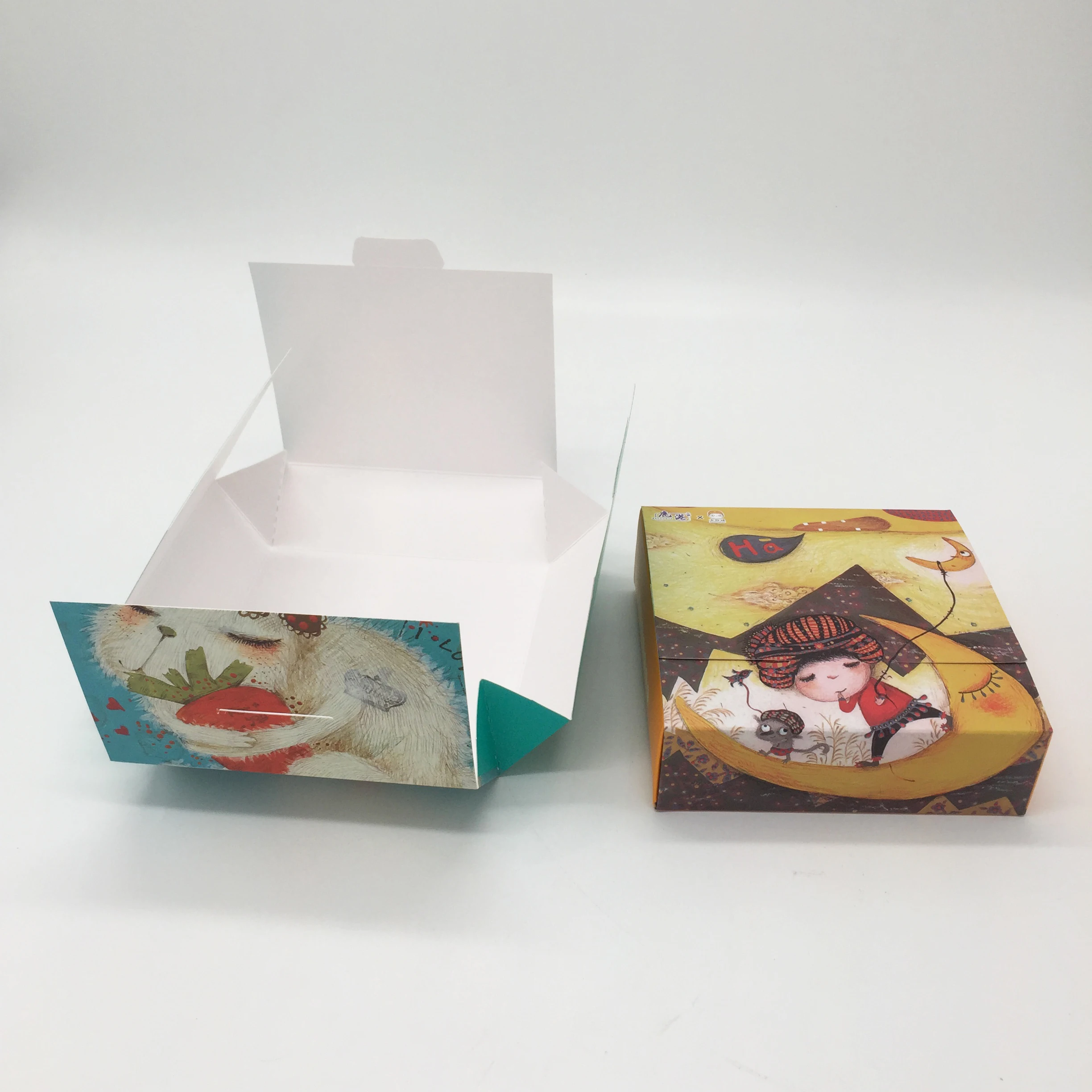 hot sale new structure easy fold 350gsm white cardboard for gift